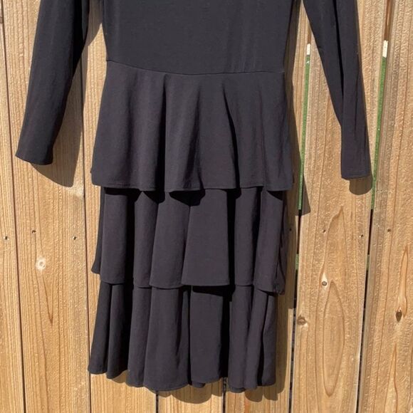 Take 50% OFF- LulaRoe Elegant Black Tiered Dress, Size-M - Picture 4 of 11